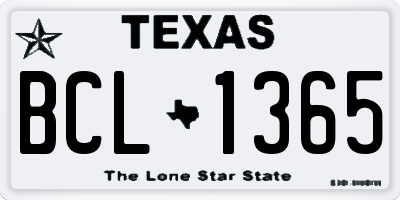 TX license plate BCL1365