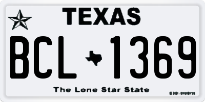 TX license plate BCL1369
