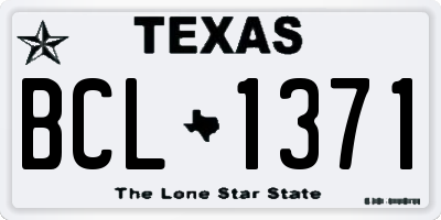 TX license plate BCL1371