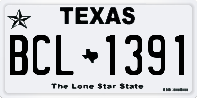TX license plate BCL1391