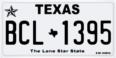 TX license plate BCL1395