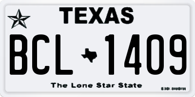 TX license plate BCL1409