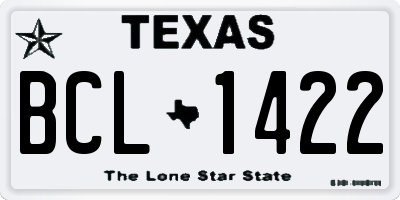 TX license plate BCL1422