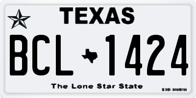TX license plate BCL1424