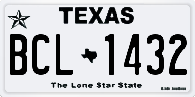 TX license plate BCL1432
