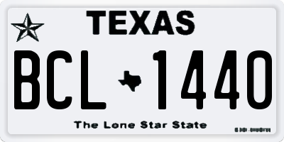 TX license plate BCL1440