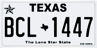 TX license plate BCL1447