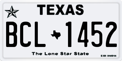 TX license plate BCL1452