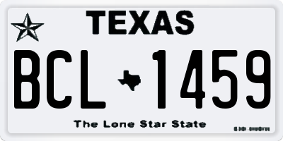 TX license plate BCL1459
