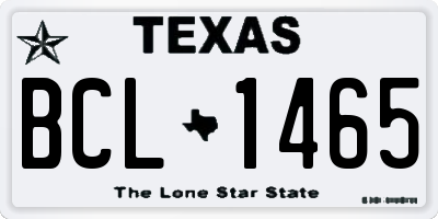 TX license plate BCL1465