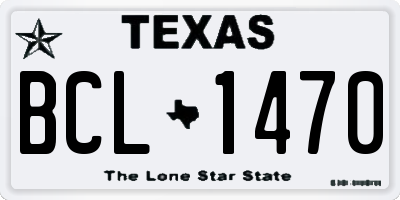 TX license plate BCL1470