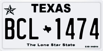 TX license plate BCL1474