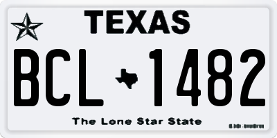 TX license plate BCL1482