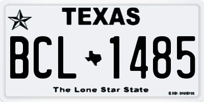 TX license plate BCL1485