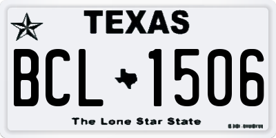 TX license plate BCL1506