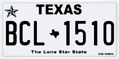 TX license plate BCL1510