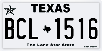 TX license plate BCL1516