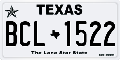 TX license plate BCL1522