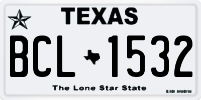 TX license plate BCL1532