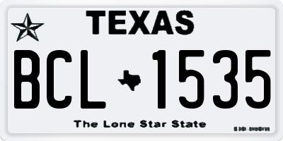 TX license plate BCL1535