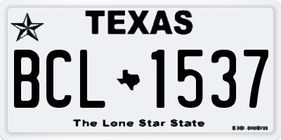 TX license plate BCL1537
