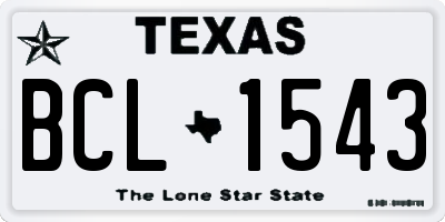 TX license plate BCL1543