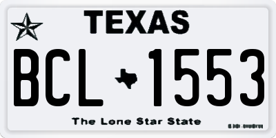 TX license plate BCL1553