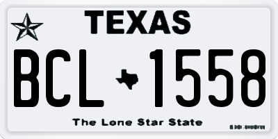 TX license plate BCL1558