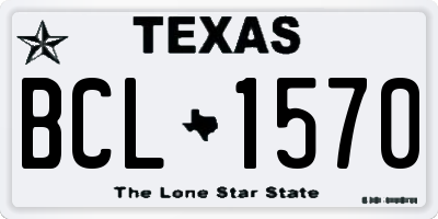 TX license plate BCL1570