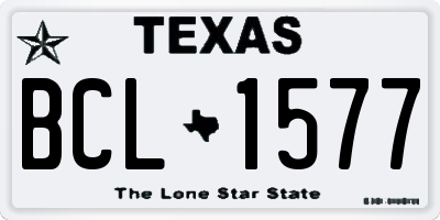 TX license plate BCL1577