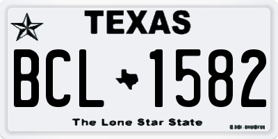 TX license plate BCL1582