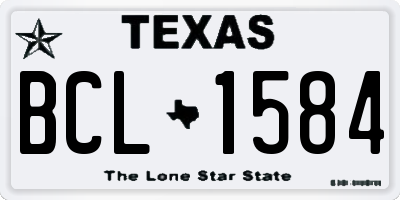 TX license plate BCL1584