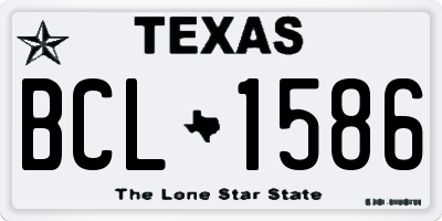 TX license plate BCL1586