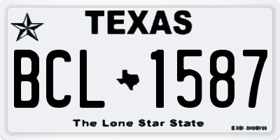 TX license plate BCL1587
