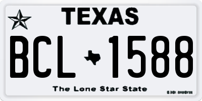 TX license plate BCL1588