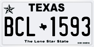 TX license plate BCL1593