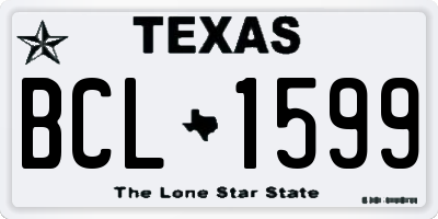 TX license plate BCL1599