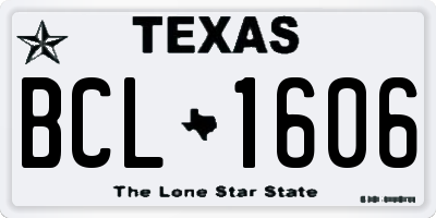 TX license plate BCL1606