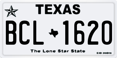 TX license plate BCL1620
