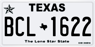 TX license plate BCL1622