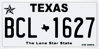 TX license plate BCL1627