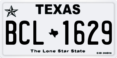 TX license plate BCL1629