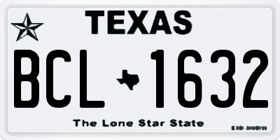 TX license plate BCL1632