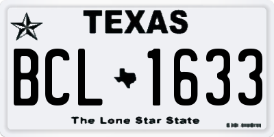 TX license plate BCL1633