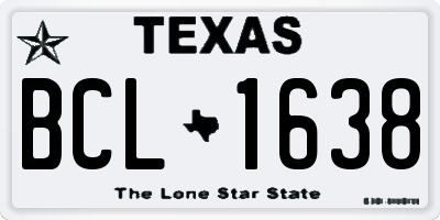 TX license plate BCL1638