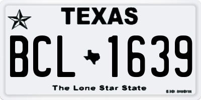 TX license plate BCL1639