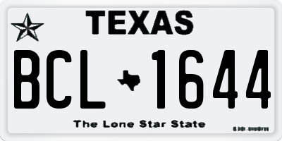 TX license plate BCL1644