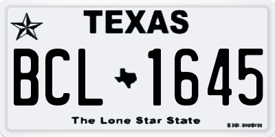 TX license plate BCL1645