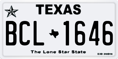 TX license plate BCL1646
