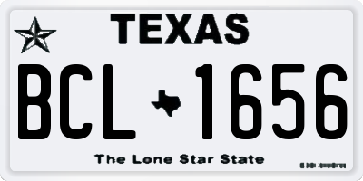 TX license plate BCL1656